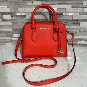 Michael Kors Ayden Medium Saffiano Leather Satchel - Mandarin NWT